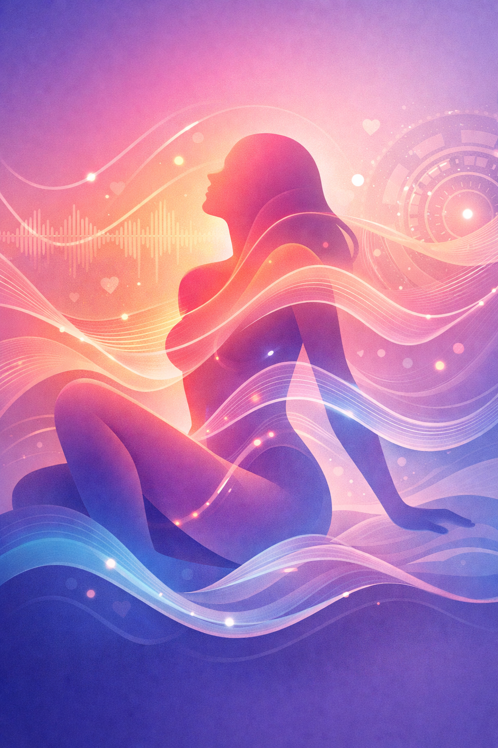 Abstract illustration representing body-aware pleasure and adaptive intimate technology in 2026