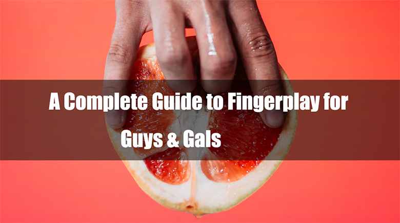 Hand resting on a halved grapefruit with title text.