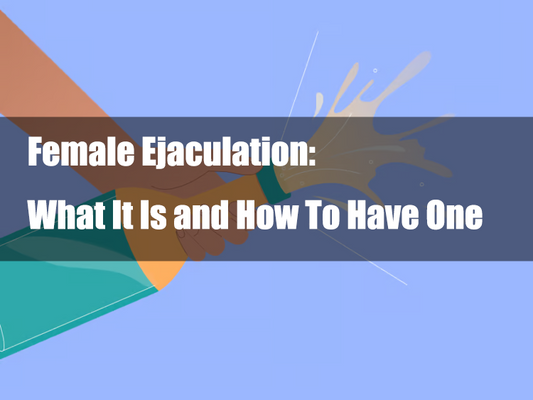 Abstract illustration with title text: Female Ejaculation.