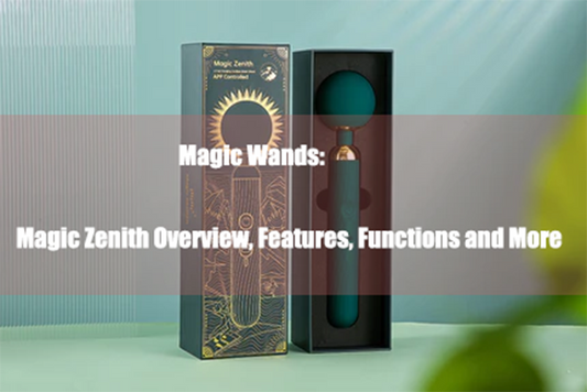 Dark green Magic Zenith wand and box with overview text.