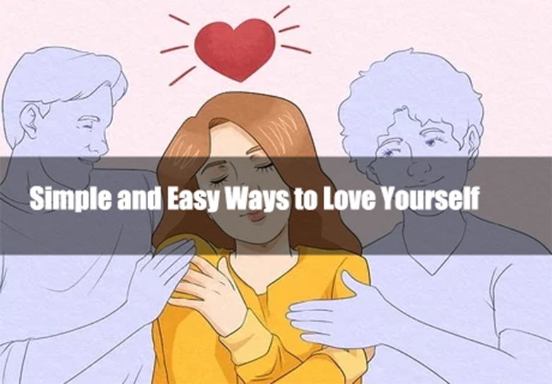 Illustration of a person hugging themself between two figures.