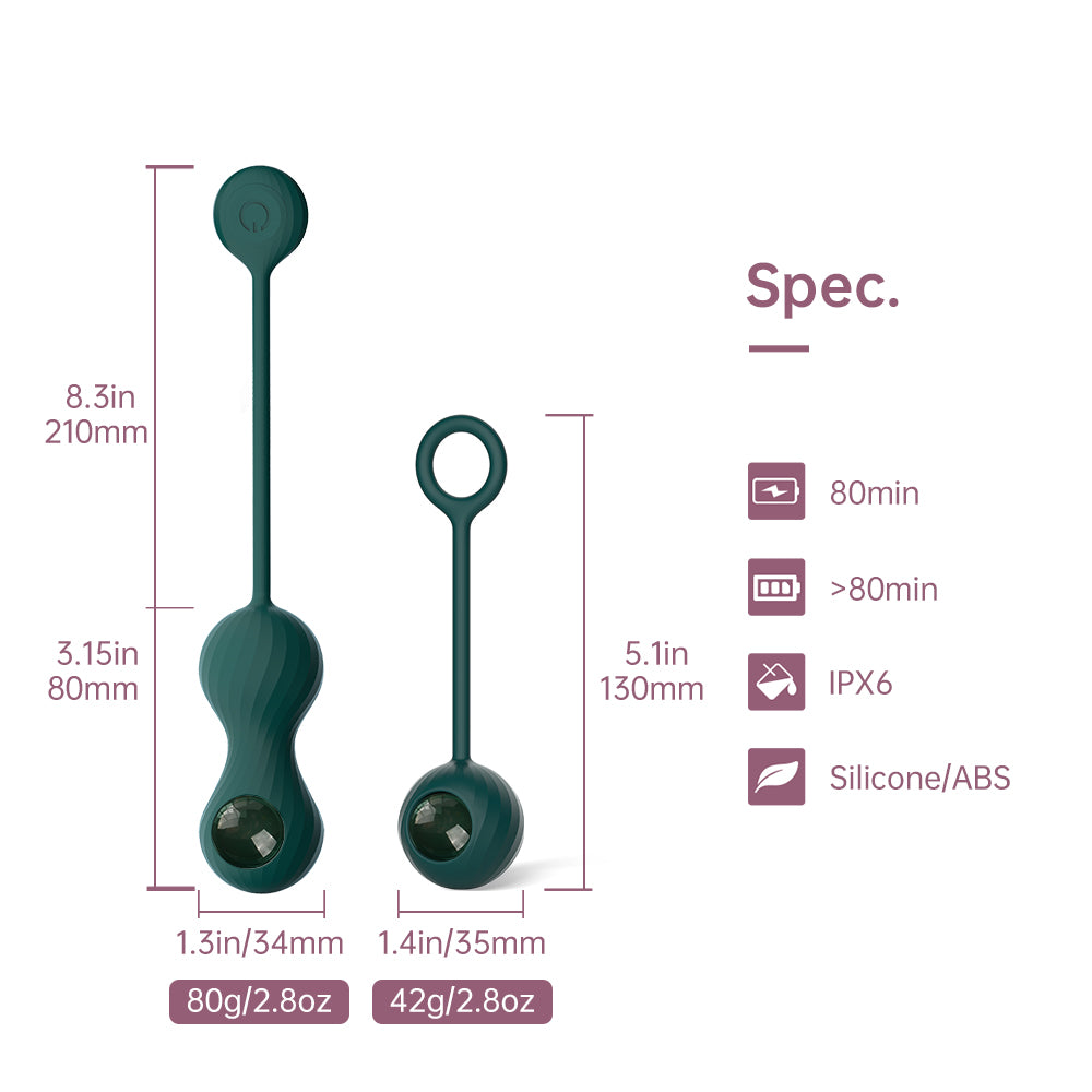 Magic Crystal Duo - Vibrating Kegel Ball Set Magic Motion Magic Crystal Duo - Vibrating Kegel Ball Set Magic Motion