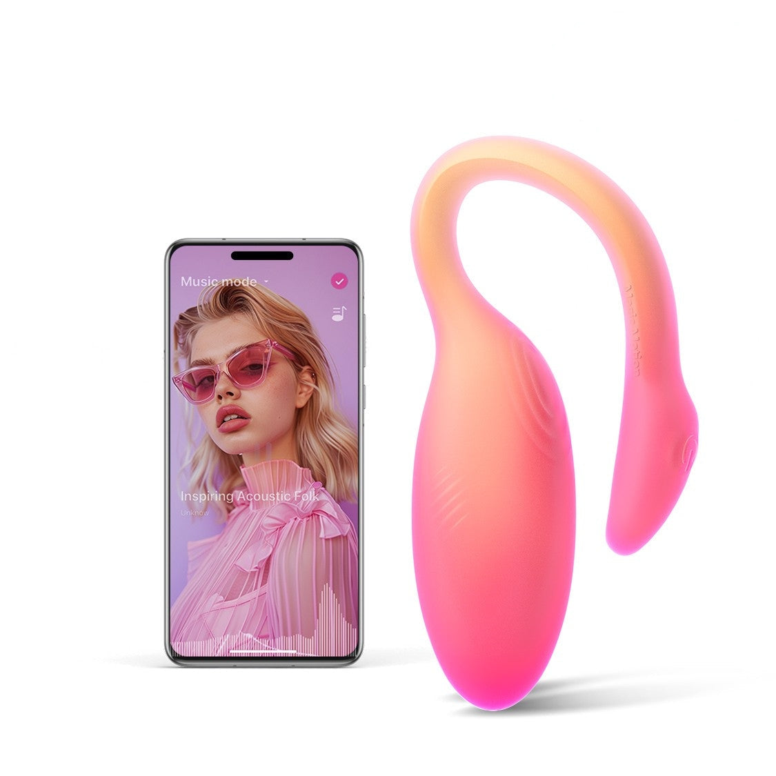 Magic Flamingo Max sensing vibrator with Magic Motion app screen