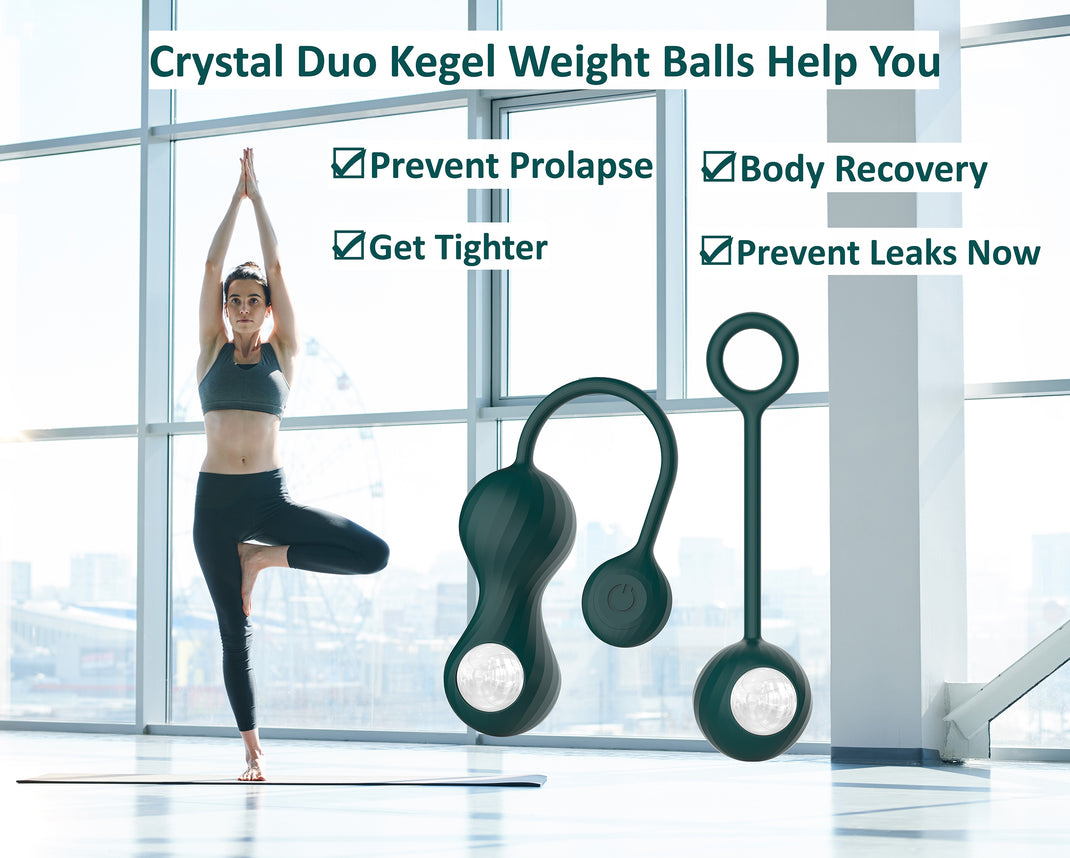 Crystal Duo Vibrating Kegel Ball Set | Magic Motion