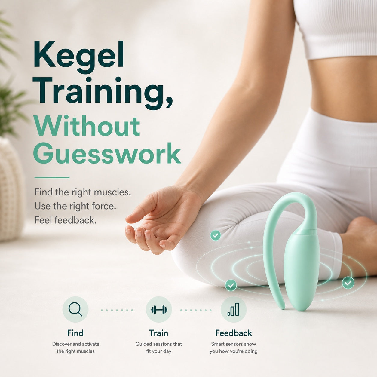 Kegel training without guesswork with a Magic Motion smart pelvic-floor trainer and feedback guidance