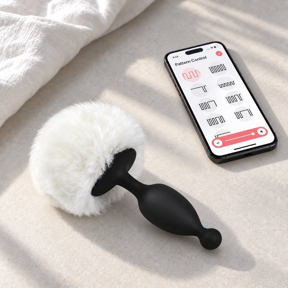 Magic Bunny with a white plush tail beside Magic Motion Pattern Control
