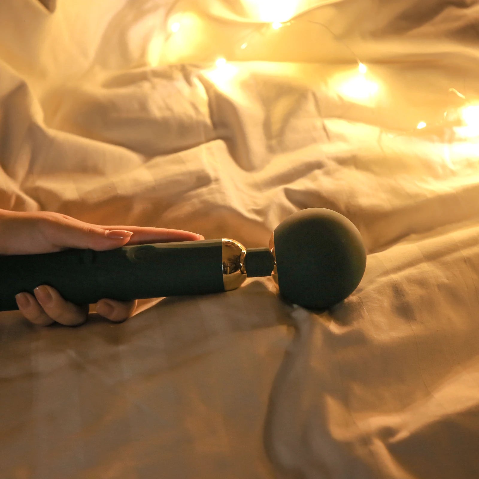 Magic Zenith cordless wand in a warm private bedside setting